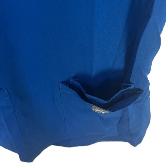Royal Blue Soulful Scrubs Top Size Small - Picture 4 of 6